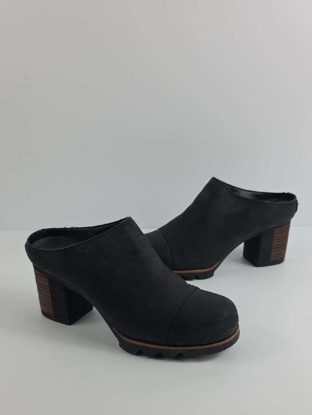 Sorel Addington Waterproof Black Women's Mule Boots Size 6.5 - Picture 2 of 11
